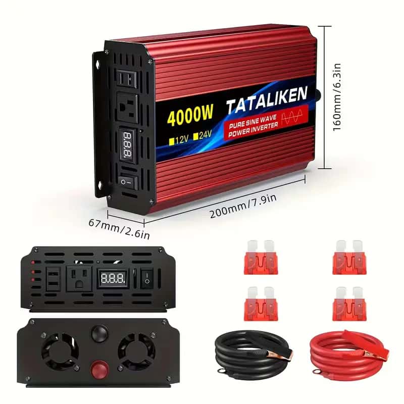 Tataliken 4000W Power Inverter 12V a 110V, Convertidor de Corriente para Auto - Vista 1