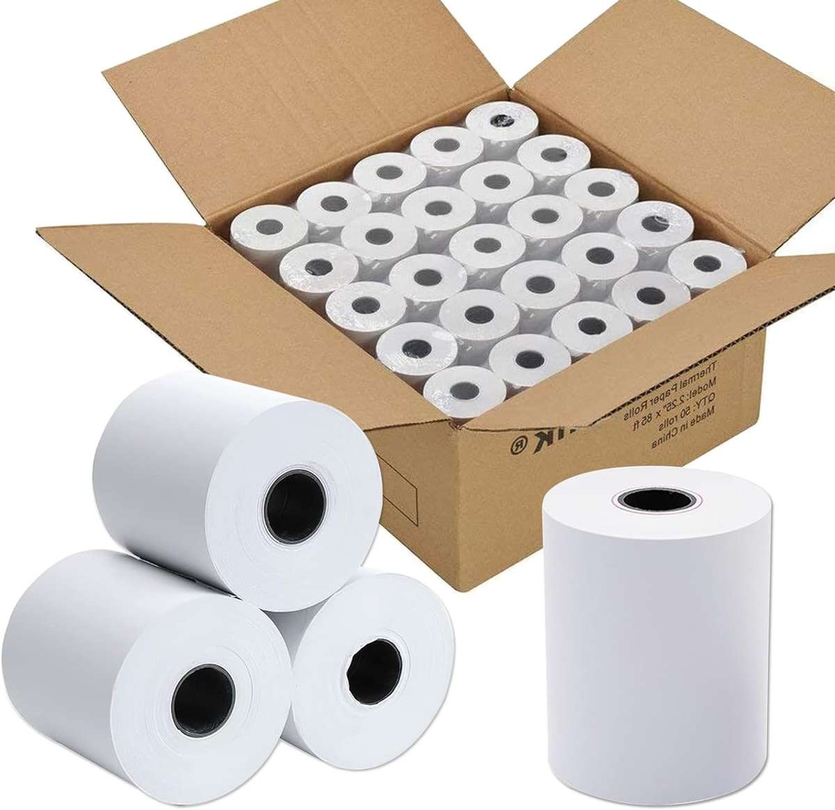 Rollos de recibos de papel térmico - Vista principal