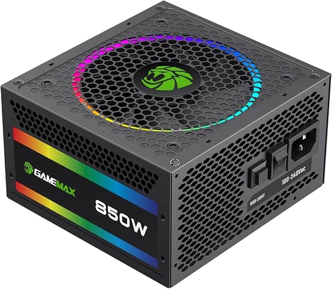 Imagen 1 de Fuente de Poder GameMax 850W 80 Plus Gold Full Modular con Iluminación ARGB Sync