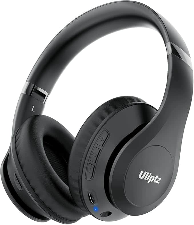 Imagen 1 de Uliptz Auriculares Bluetooth inalámbricos, tiempo de reproducción de 65 horas - Negro