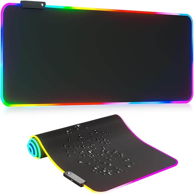 Imagen 1 de Alfombrilla de Mouse Gamer RGB XL – Tapete Extendido con 14 Modos de Iluminación LED