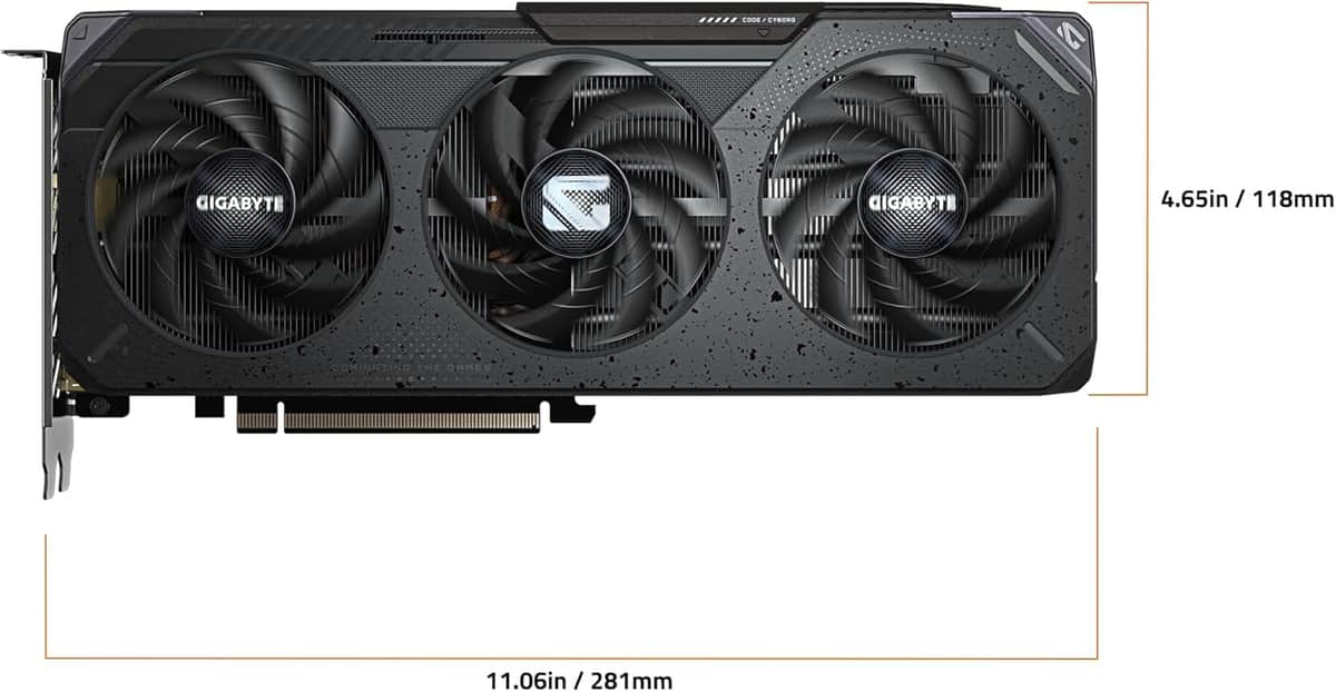 Imagen 4 de GIGABYTE Tarjeta gráfica Radeon RX 9060 XT Gaming OC 8G