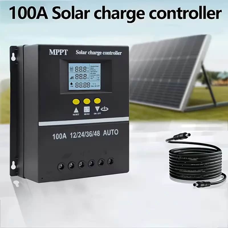 Imagen 1 de Controlador de Carga Solar MPPT 100A con Pantalla LCD