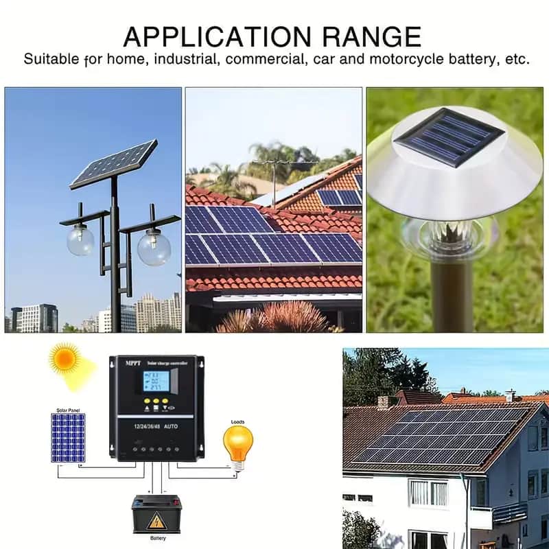 Imagen 2 de Controlador de Carga Solar MPPT 100A con Pantalla LCD