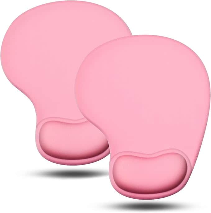 Imagen 1 de Alfombrilla de Mouse Ergonómica con Reposamuñecas de Gel - JIKIOU - Rosado
