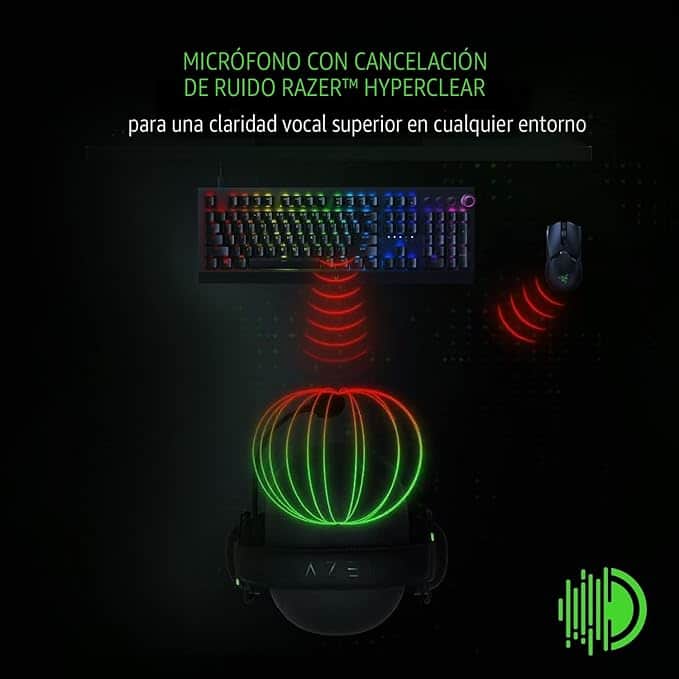 Imagen 2 de Razer BlackShark V2 X Auriculares para gamer: sonido envolvente 7.1, controladores de 1.9