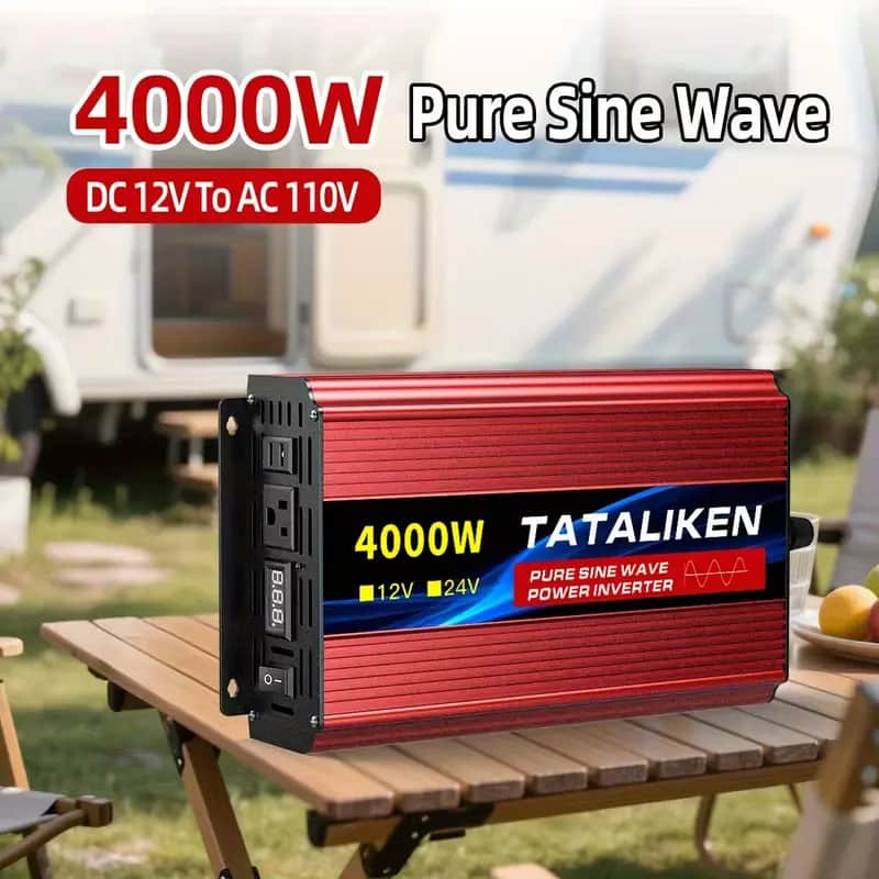 Imagen 3 de Tataliken 4000W Power Inverter 12V a 110V, Convertidor de Corriente para Auto