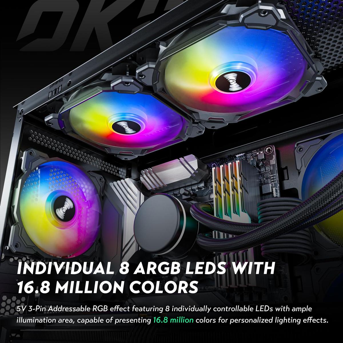 Imagen 1 de Paquete de 5 ventiladores RGB