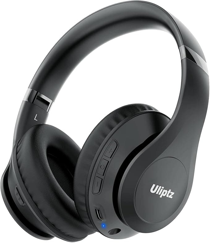 Imagen 1 de Uliptz Auriculares Bluetooth inalámbricos, tiempo de reproducción de 65 horas - Negro