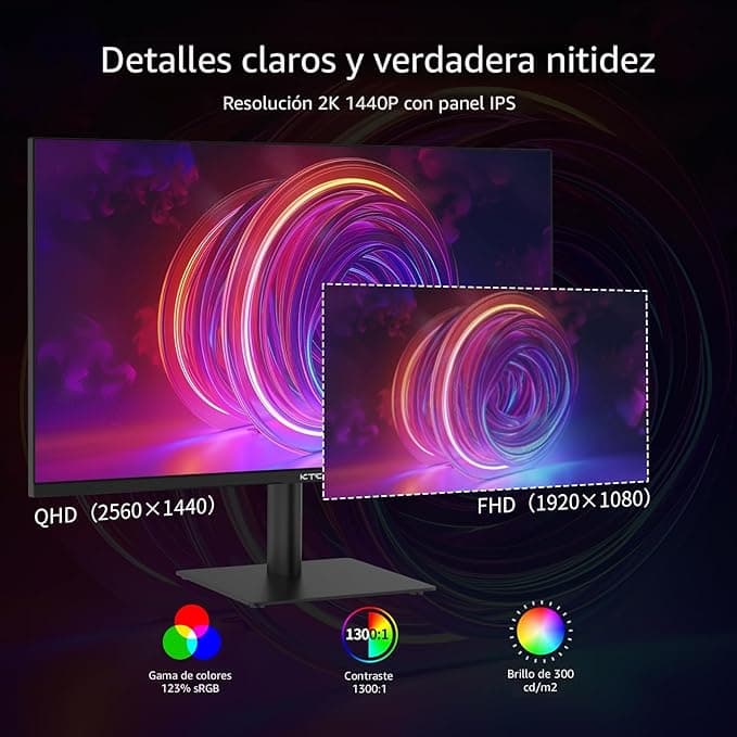 Imagen 2 de KTC Monitor de computadora QHD 27 Pulgadas