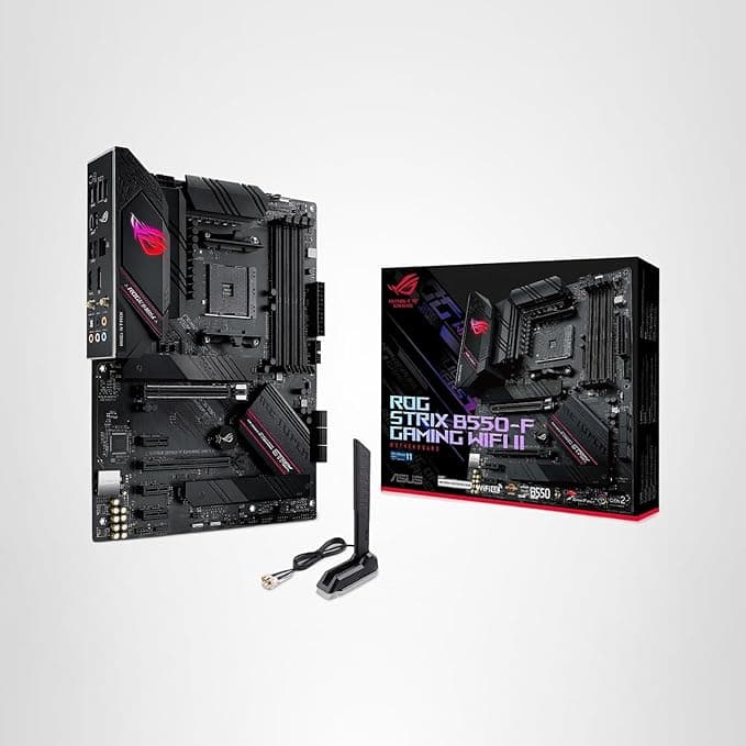 Imagen 1 de ASUS ROG STRIX B550-F Gaming WiFi II – Tarjeta Madre ATX AM4 con PCIe 4.0, WiFi 6E y Aura Sync RGB