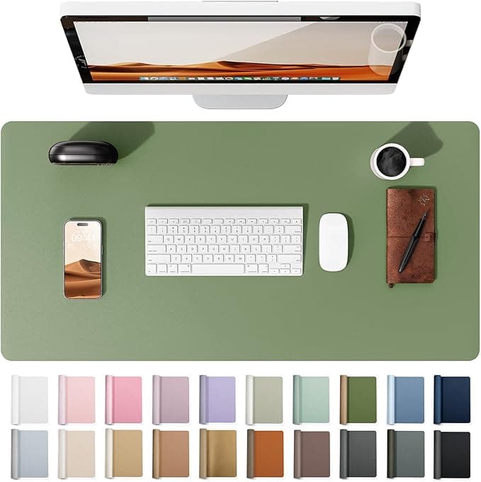 Imagen 1 de Tapete Protector de Escritorio en Cuero Sintético Premium - Verde