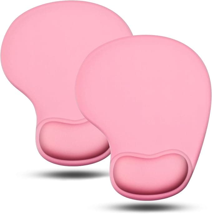 Imagen 1 de Alfombrilla de Mouse Ergonómica con Reposamuñecas de Gel - JIKIOU - Rosado