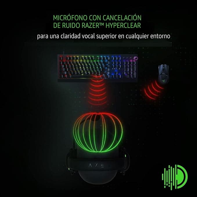 Imagen 2 de Razer BlackShark V2 X Auriculares para gamer: sonido envolvente 7.1, controladores de 1.9