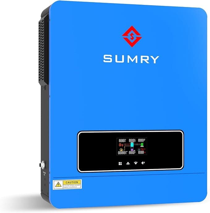 Imagen 1 de SUMRY Inversor Solar Híbrido 3600W 24V a 110V con MPPT 120A, Onda Senoidal Pura y Cargador 100A